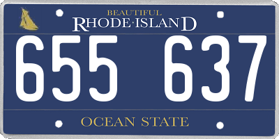 RI license plate 655637