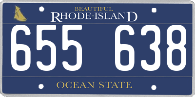 RI license plate 655638