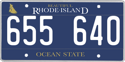 RI license plate 655640