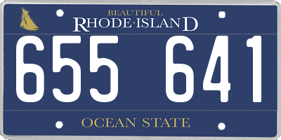 RI license plate 655641