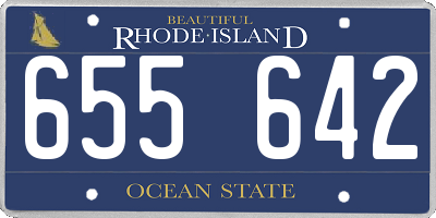 RI license plate 655642