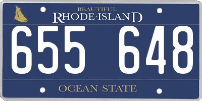 RI license plate 655648
