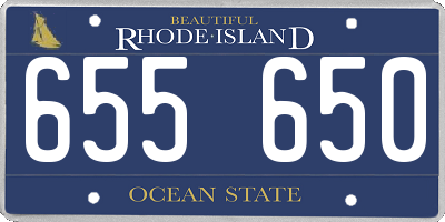 RI license plate 655650