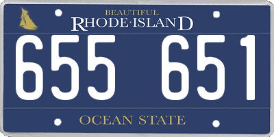 RI license plate 655651
