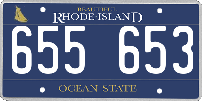 RI license plate 655653