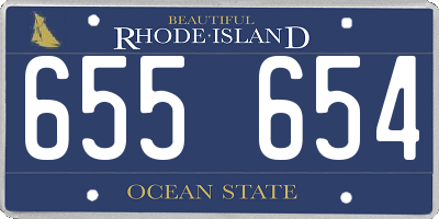 RI license plate 655654