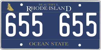 RI license plate 655655