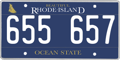 RI license plate 655657