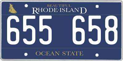 RI license plate 655658