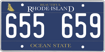 RI license plate 655659