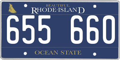 RI license plate 655660