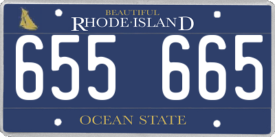 RI license plate 655665
