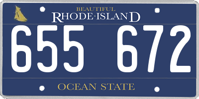RI license plate 655672