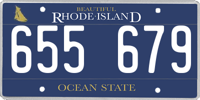 RI license plate 655679