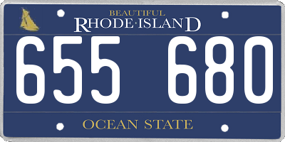 RI license plate 655680