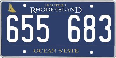RI license plate 655683