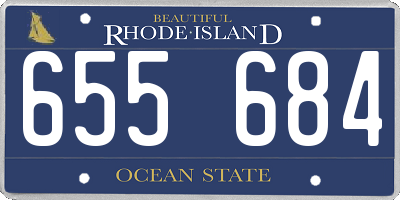 RI license plate 655684