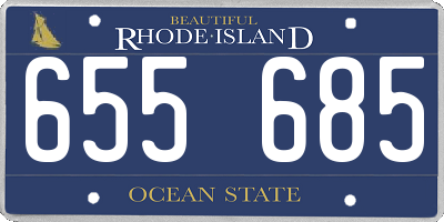 RI license plate 655685