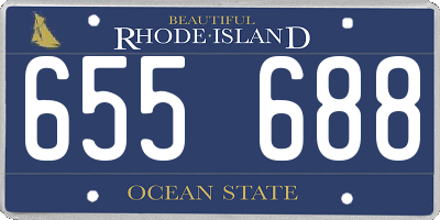RI license plate 655688
