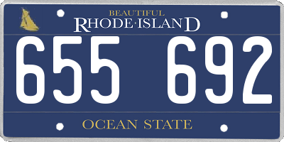 RI license plate 655692