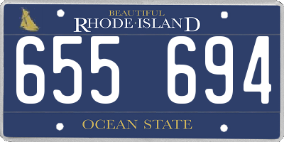 RI license plate 655694