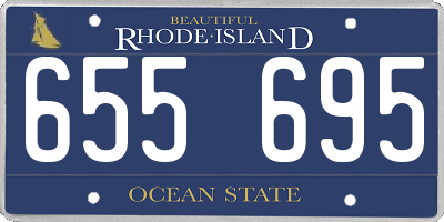 RI license plate 655695