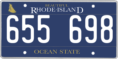 RI license plate 655698