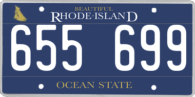 RI license plate 655699