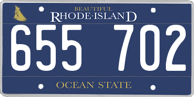 RI license plate 655702