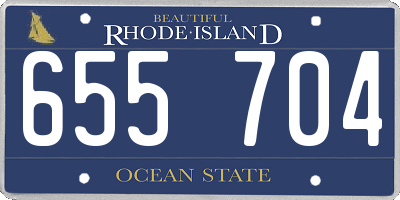 RI license plate 655704