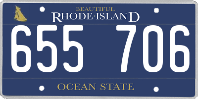 RI license plate 655706
