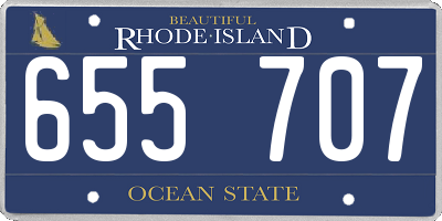 RI license plate 655707