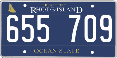 RI license plate 655709