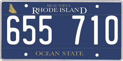 RI license plate 655710