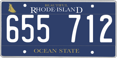 RI license plate 655712