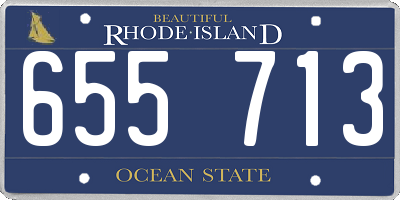 RI license plate 655713