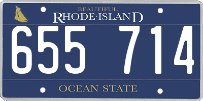RI license plate 655714