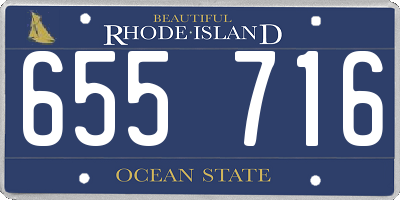 RI license plate 655716