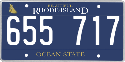 RI license plate 655717