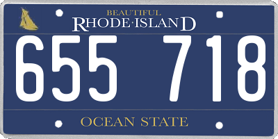 RI license plate 655718