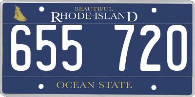 RI license plate 655720