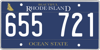 RI license plate 655721