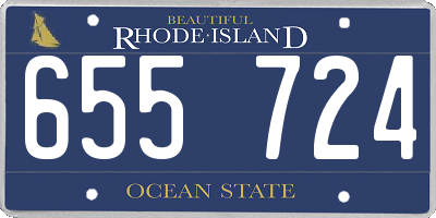 RI license plate 655724
