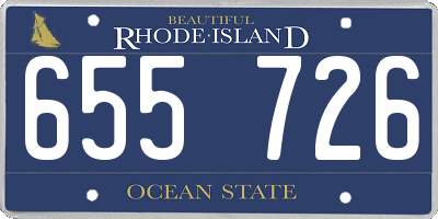 RI license plate 655726
