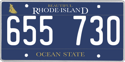 RI license plate 655730
