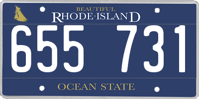 RI license plate 655731