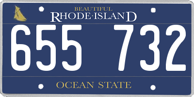 RI license plate 655732