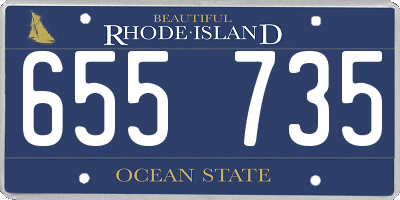 RI license plate 655735