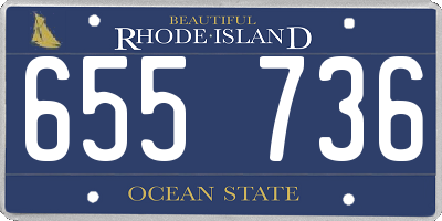 RI license plate 655736