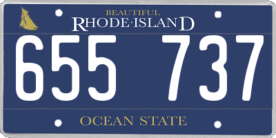 RI license plate 655737
